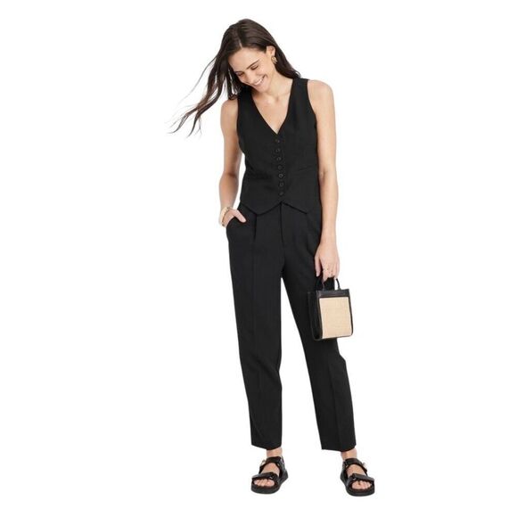 NEW Universal Thread Women's High-Rise Tailored Trousers in Black 12 - Picture 3 of 13